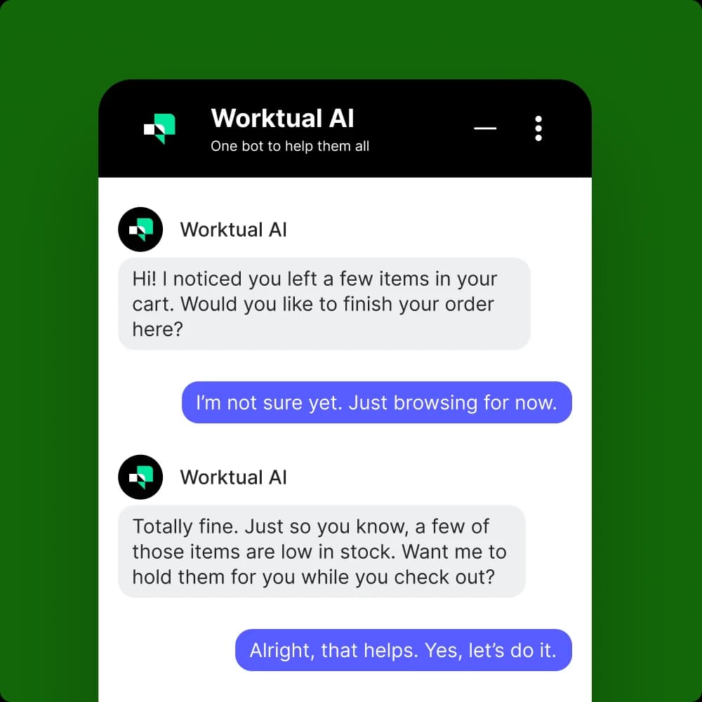 Conversational AI sales agent