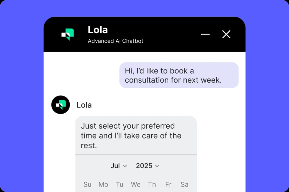 Appointment booking conversational Ai
